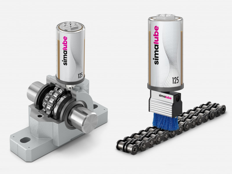Simalube automatic lubricators and tools for working with bearings